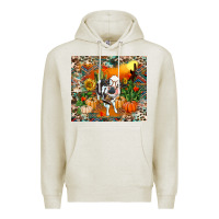 Oatmeal Heather Fall baby cow Premium Hoodie - RanaPortraitStore