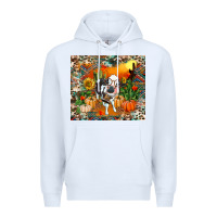 White Fall baby cow Premium Hoodie - RanaPortraitStore