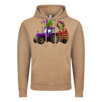 Vintage Coffee mardi gras mask crawfish farm tractor Vintage Hoodie - RanaPortraitStore