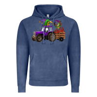 Vintage Denim mardi gras mask crawfish farm tractor Vintage Hoodie - RanaPortraitStore