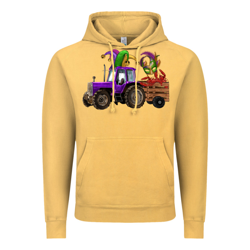 Mardi Gras Mask Crawfish Farm Tractor Vintage Hoodie by RanaPortraitStore | Teevron