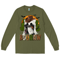Army Green Boohaw Western Long Sleeve Tee - texasbilliewilder