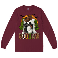 Burgundy Boohaw Western Long Sleeve Tee - texasbilliewilder