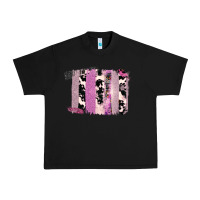 Black Purple Glitter Cowhide Pattern Brushstrokes Urban Heavy Tee - Bettercallsaul