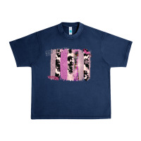 Navy Purple Glitter Cowhide Pattern Brushstrokes Urban Heavy Tee - Bettercallsaul
