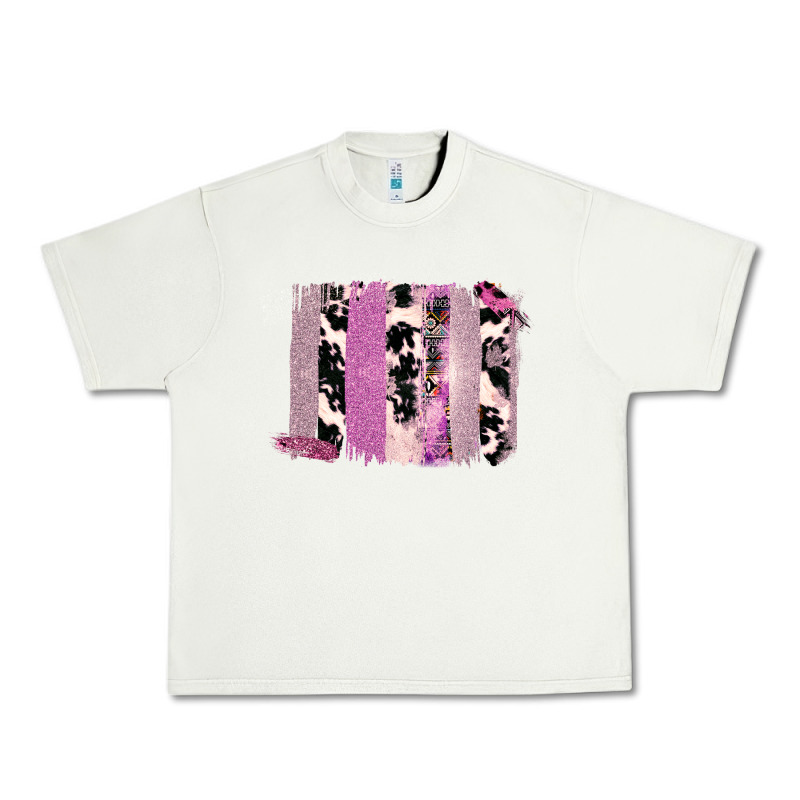 Purple Glitter Cowhide Pattern Brushstrokes Urban Heavy Tee by Bettercallsaul | Teevron