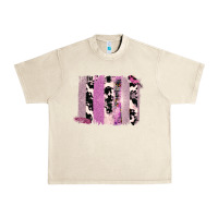 Sandshell Purple Glitter Cowhide Pattern Brushstrokes Urban Heavy Tee - Bettercallsaul