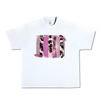 White Purple Glitter Cowhide Pattern Brushstrokes Urban Heavy Tee - Bettercallsaul