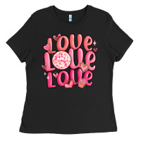 Love Love Love Valentines Day Ladies Tee | Teevron