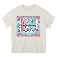 Cream registered nurse rn Heavy Core Tee - MaliasSmallBusiness