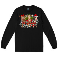 Black Merry Christmas Y'all Heifers Long Sleeve Tee - RanaPortraitStore