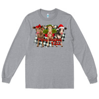 Heather Grey Merry Christmas Y'all Heifers Long Sleeve Tee - RanaPortraitStore