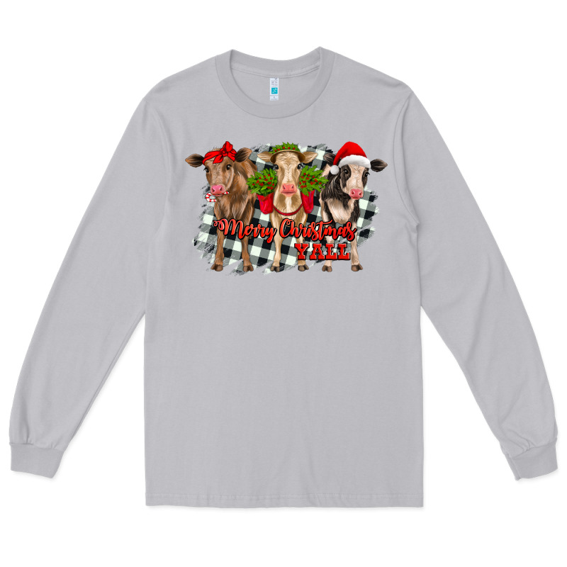 Merry Christmas Y'all Heifers Long Sleeve Tee by RanaPortraitStore | Teevron