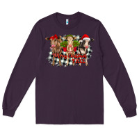 Plum Merry Christmas Y'all Heifers Long Sleeve Tee - RanaPortraitStore