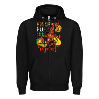 Black Pinch peel eat repeat crawfish Zipper Hoodie - FaDigitalArtStudio