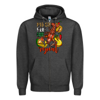 Charcoal Heather Pinch peel eat repeat crawfish Zipper Hoodie - FaDigitalArtStudio