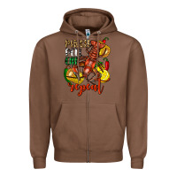 Chestnut Pinch peel eat repeat crawfish Zipper Hoodie - FaDigitalArtStudio