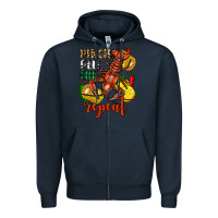 Navy Pinch peel eat repeat crawfish Zipper Hoodie - FaDigitalArtStudio