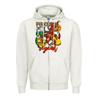 Oatmeal Heather Pinch peel eat repeat crawfish Zipper Hoodie - FaDigitalArtStudio