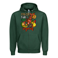 Sports Green Pinch peel eat repeat crawfish Zipper Hoodie - FaDigitalArtStudio
