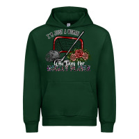 Forest Green i'm just a woman who loves her hockey player Urban Hoodie - SublimationCraftShop