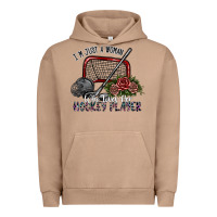 Pigment Burro i'm just a woman who loves her hockey player Urban Hoodie - SublimationCraftShop
