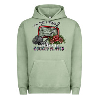 Pigment Oil Green i'm just a woman who loves her hockey player Urban Hoodie - SublimationCraftShop