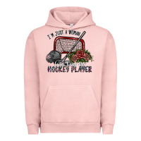 Pigment Salmon i'm just a woman who loves her hockey player Urban Hoodie - SublimationCraftShop