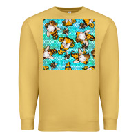 Antique Gold honey bee gnomes seamless pattern Premium Sweatshirt - BundleAndBundleShop