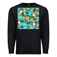 Black honey bee gnomes seamless pattern Premium Sweatshirt - BundleAndBundleShop