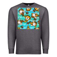 Charcoal Heather honey bee gnomes seamless pattern Premium Sweatshirt - BundleAndBundleShop