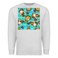 Dove Grey honey bee gnomes seamless pattern Premium Sweatshirt - BundleAndBundleShop
