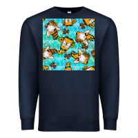 Navy honey bee gnomes seamless pattern Premium Sweatshirt - BundleAndBundleShop