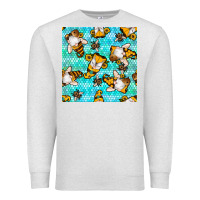 Oatmeal Heather honey bee gnomes seamless pattern Premium Sweatshirt - BundleAndBundleShop