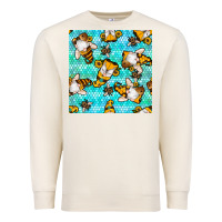 Sandshell honey bee gnomes seamless pattern Premium Sweatshirt - BundleAndBundleShop