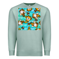 Seafoam honey bee gnomes seamless pattern Premium Sweatshirt - BundleAndBundleShop
