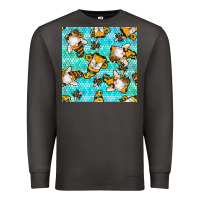 Smoke honey bee gnomes seamless pattern Premium Sweatshirt - BundleAndBundleShop