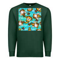 Sports Green honey bee gnomes seamless pattern Premium Sweatshirt - BundleAndBundleShop