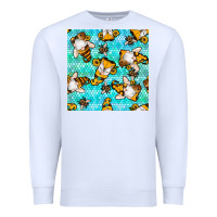 White honey bee gnomes seamless pattern Premium Sweatshirt - BundleAndBundleShop