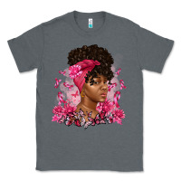 Charcoal Heather breast cancer afro woman Classic Tee - Artiststas
