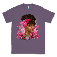 Lavender breast cancer afro woman Classic Tee - Artiststas
