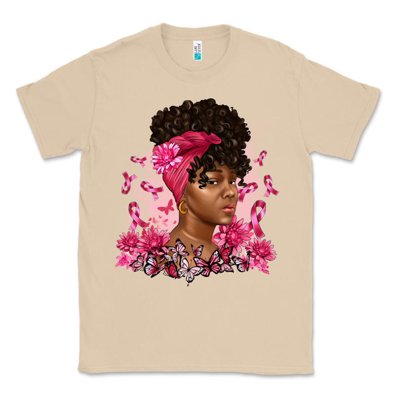 Breast Cancer Afro Woman Classic Tee by Artiststas | Teevron