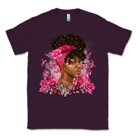 Plum breast cancer afro woman Classic Tee - Artiststas