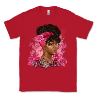Red breast cancer afro woman Classic Tee - Artiststas