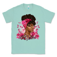 Seafoam breast cancer afro woman Classic Tee - Artiststas