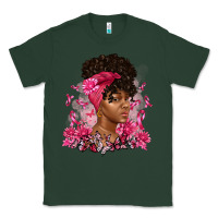 Sports Green breast cancer afro woman Classic Tee - Artiststas