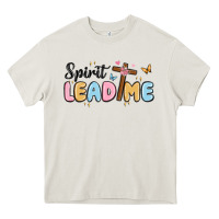 Cream spirit lead me Heavy Core Tee - MaliasSmallBusiness