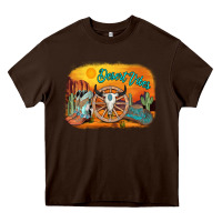 Chocolate Brown desert vibes Heavy Core Tee - AdoDesignShop