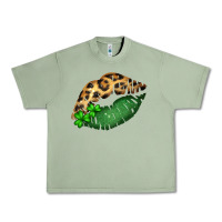 Oil Green St. Patricks Day Leopard Lips Urban Heavy Tee - Bettercallsaul