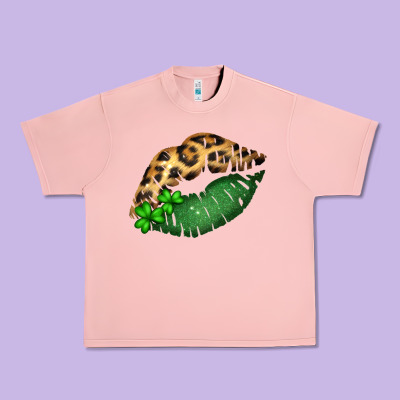 St. Patricks Day Leopard Lips Urban Heavy Tee Designed By Bettercallsaul